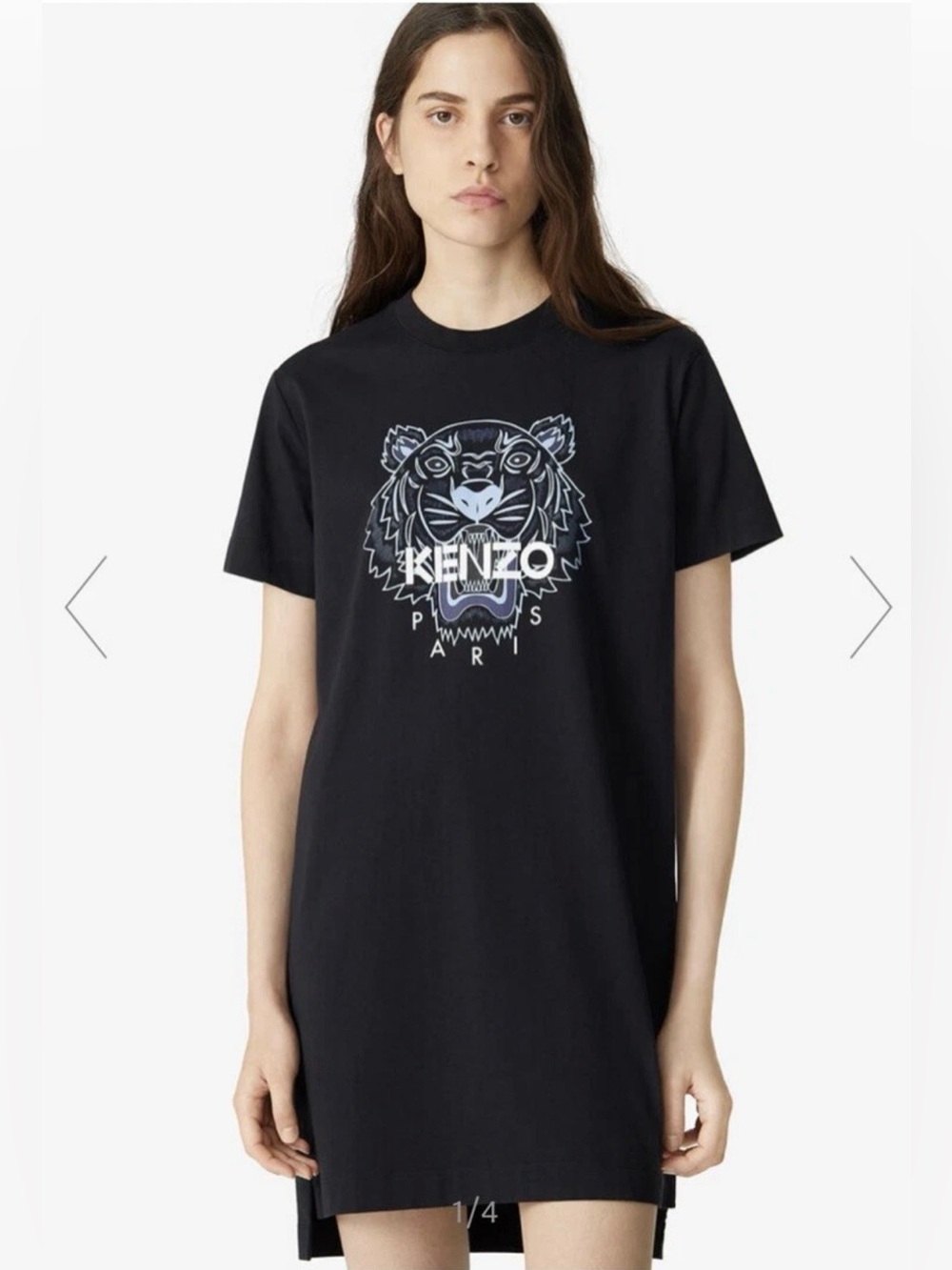 Kenzo Paris Black T-Shirt Sweatshirt Tiger Dress Small